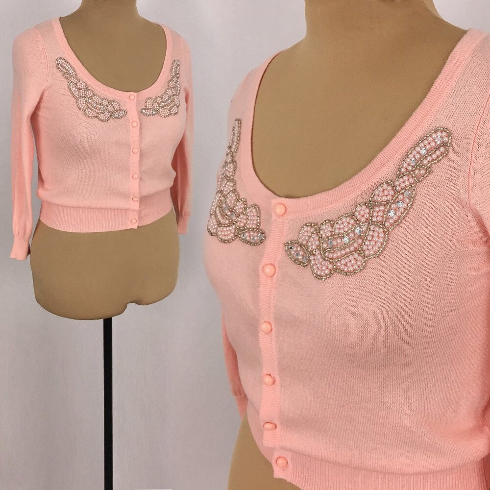 50s Style Beaded Cardigan